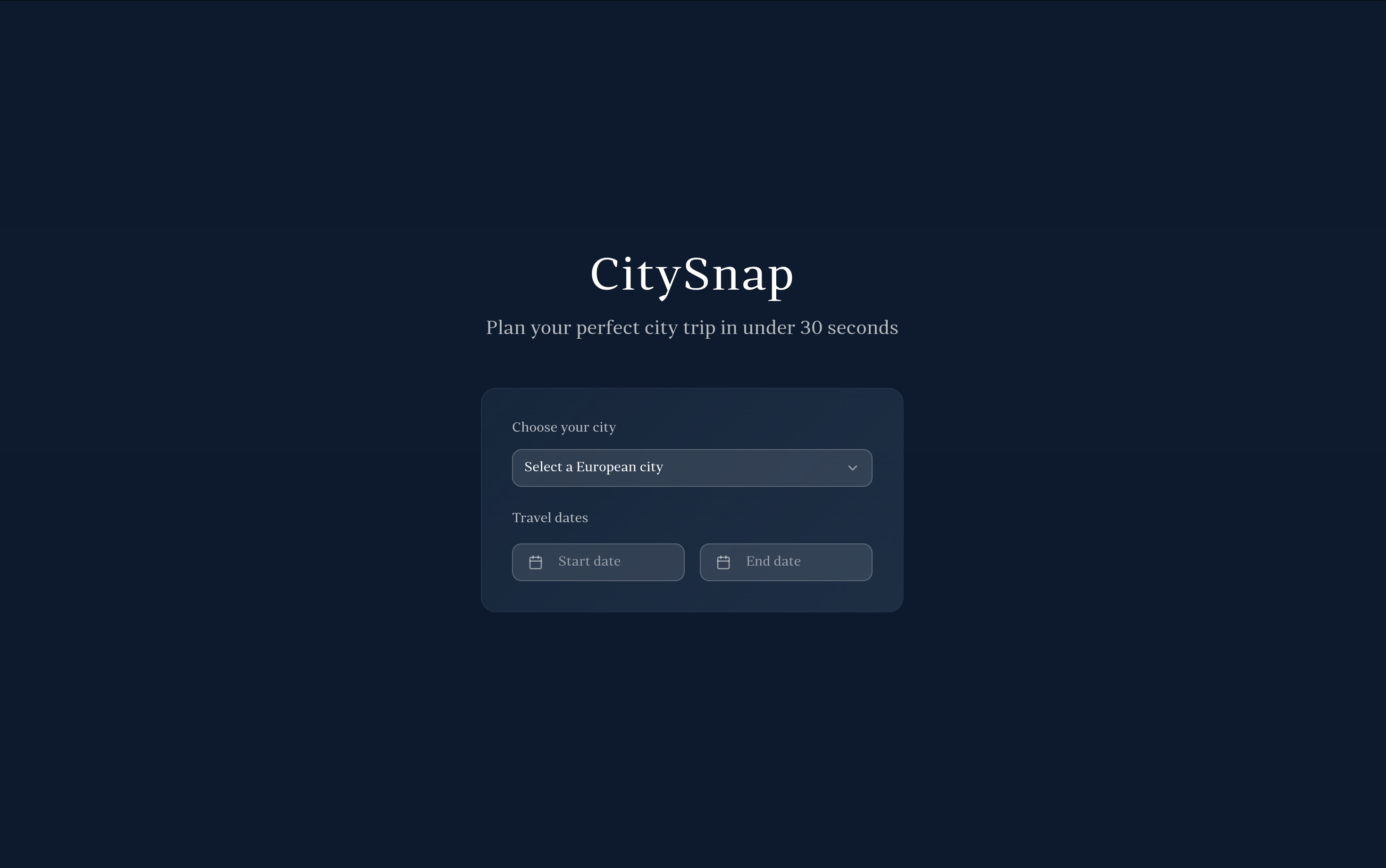 City Snap Project